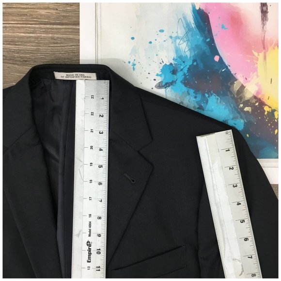 Joseph Abboud Mens Blazer Sport Coat Two Button‎ Casual Jacket 42S Wool Suits - Picture 12 of 13